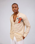 Beige Hand-Painted Shirt