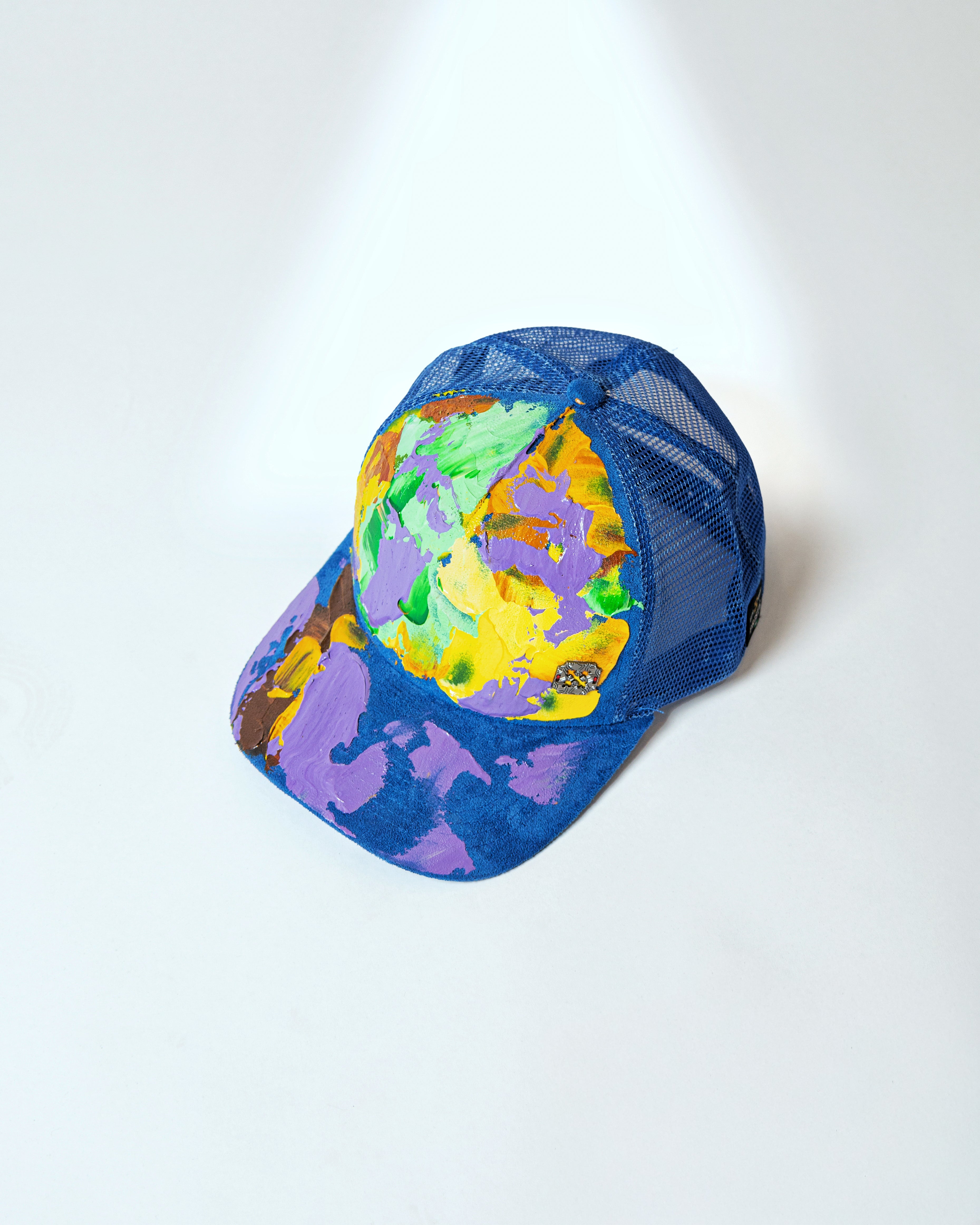 Blue Hand-Painted Cap - BPC09