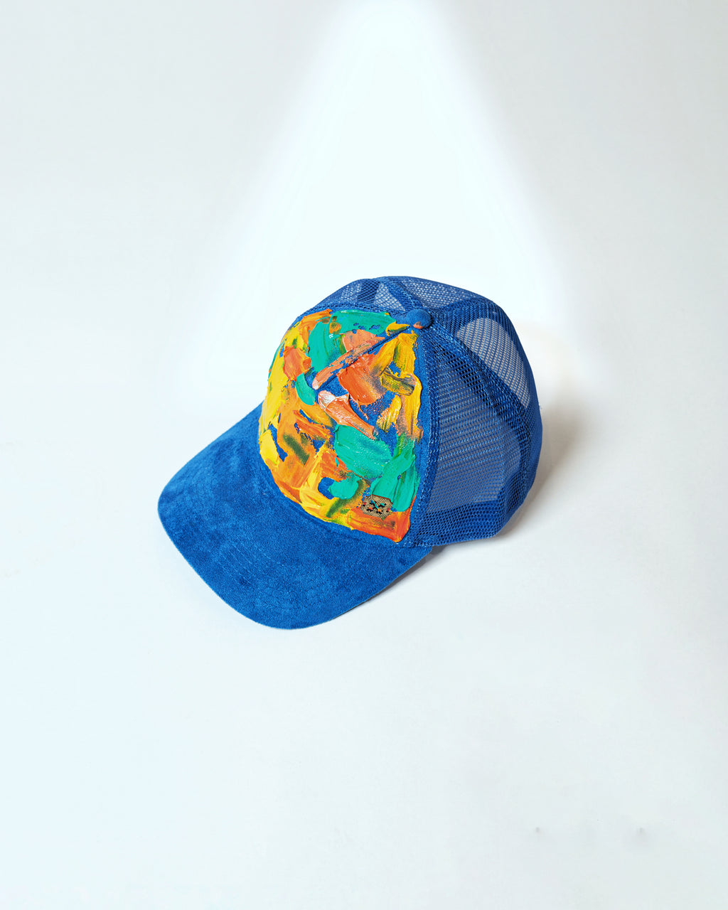 Blue Hand-Painted Caps