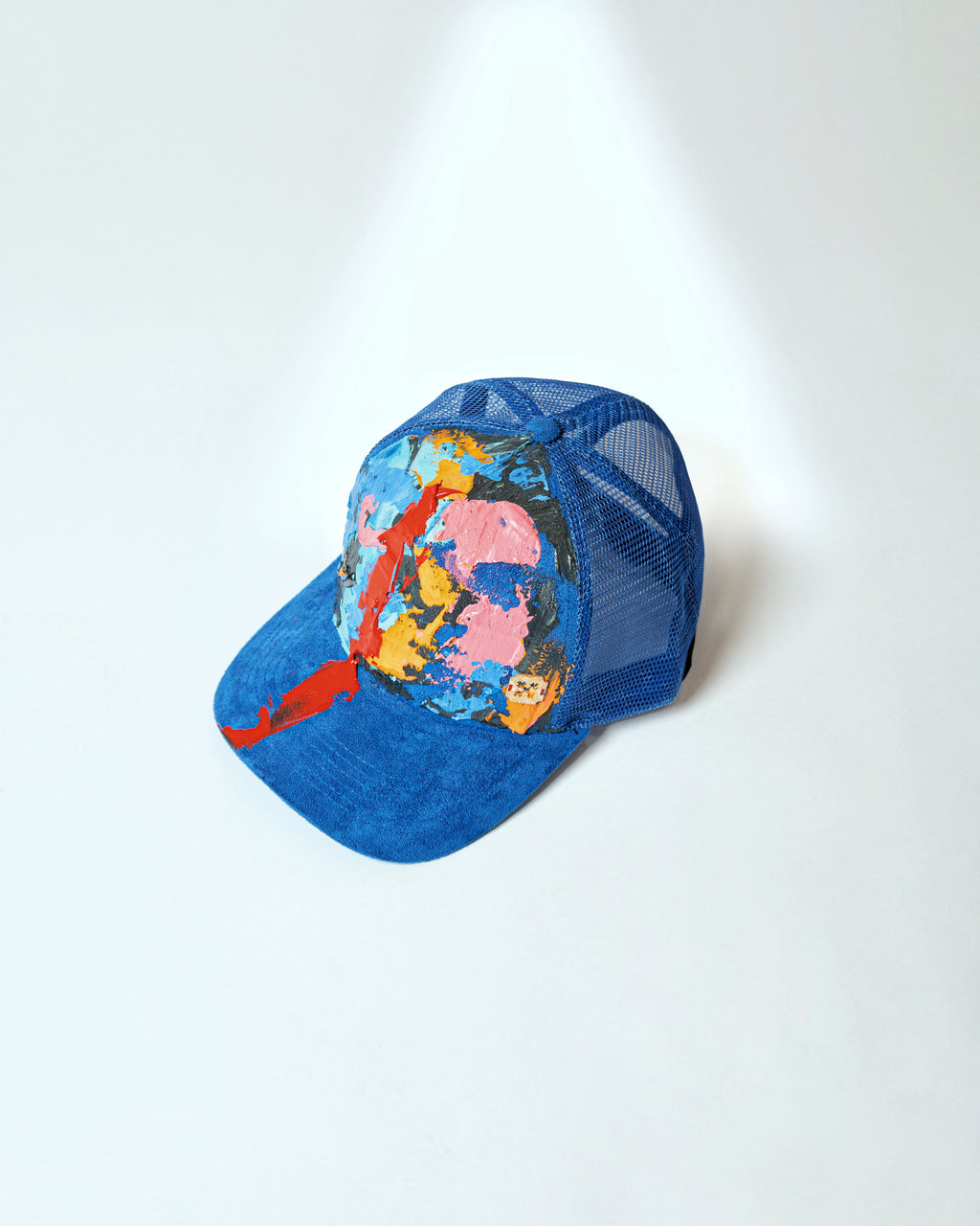 Blue Hand-Painted Caps
