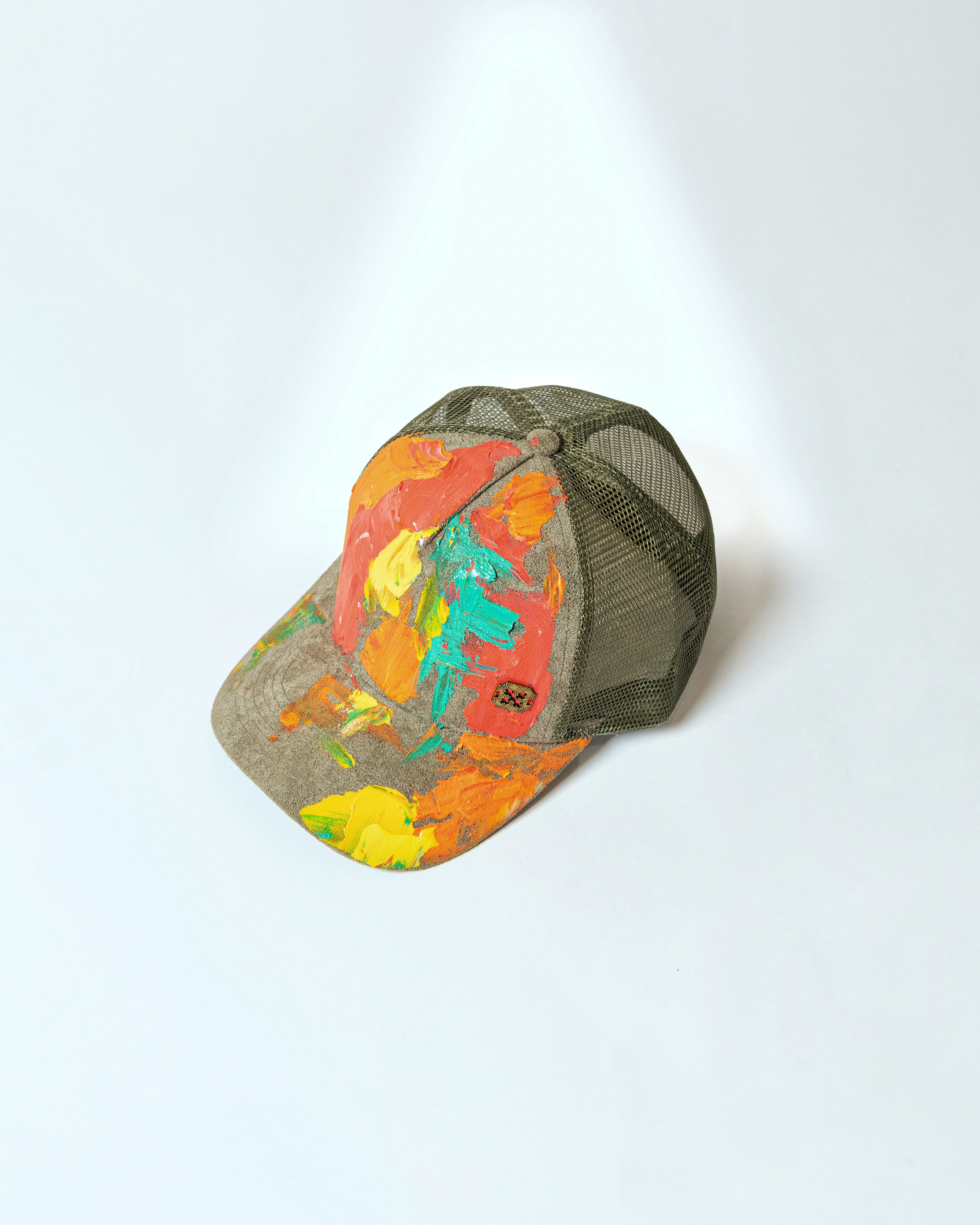 Army Green Hand-Painted Cap - APC03