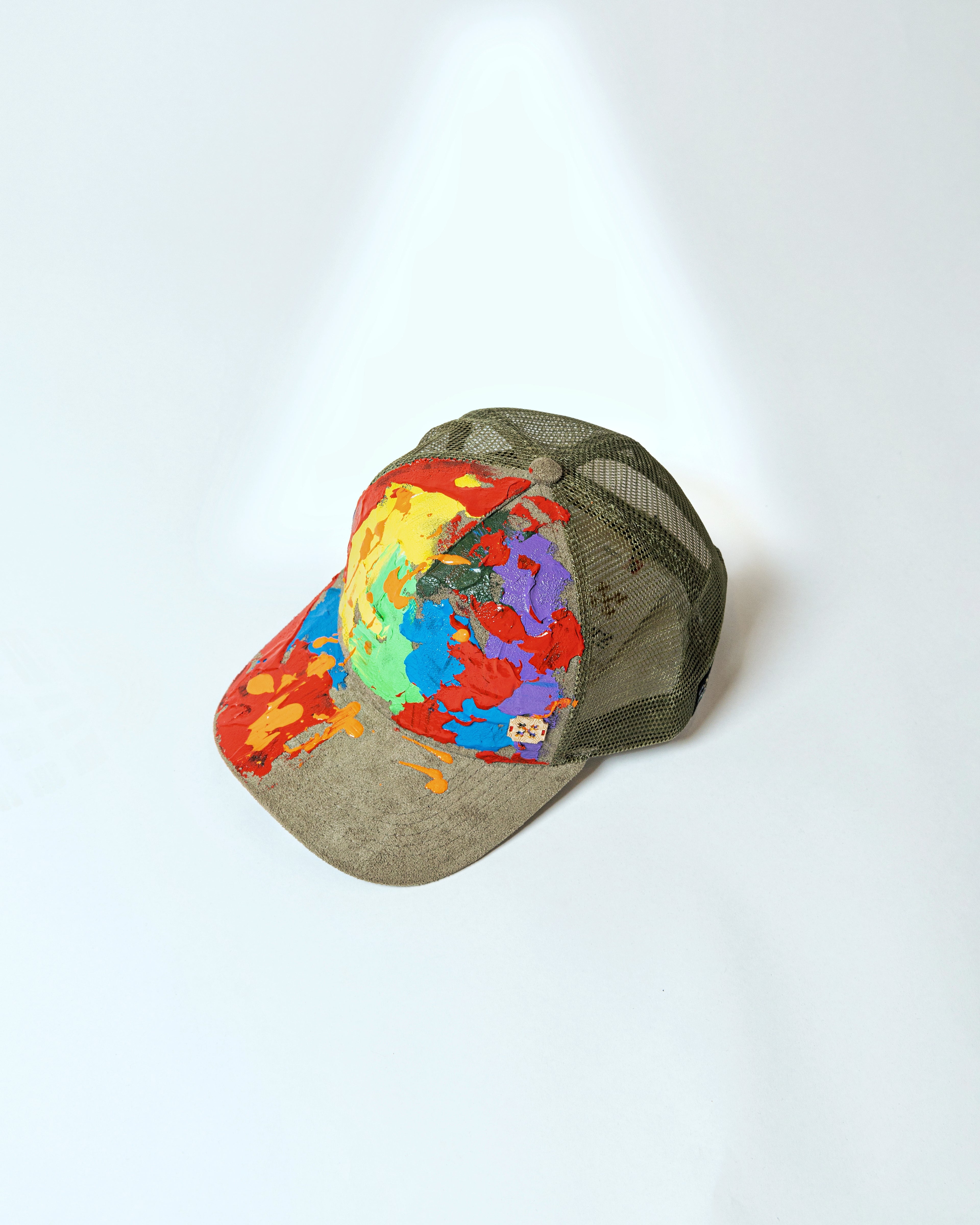 Army Green Hand-Painted Cap - APC02