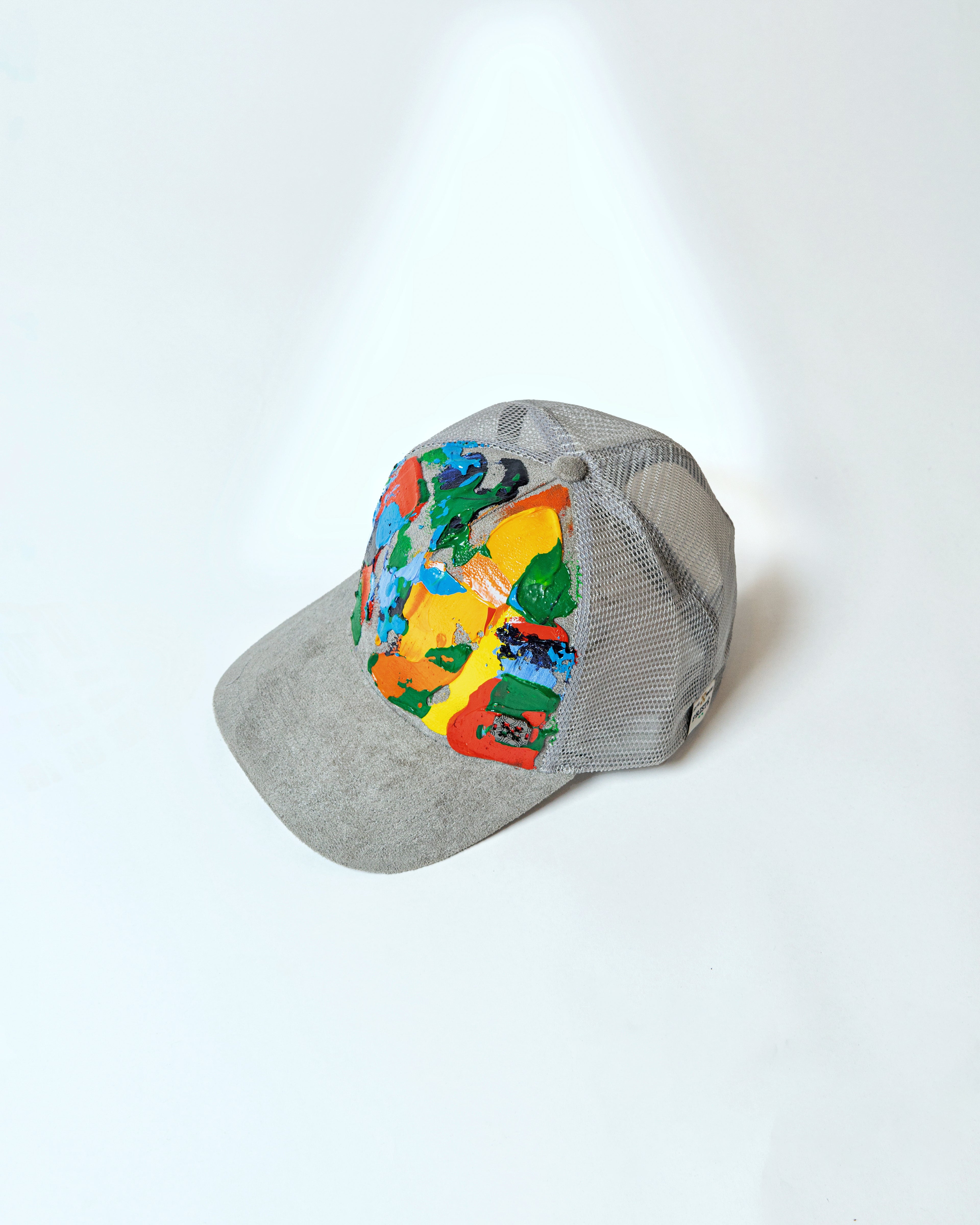 Grey Hand-Painted Caps