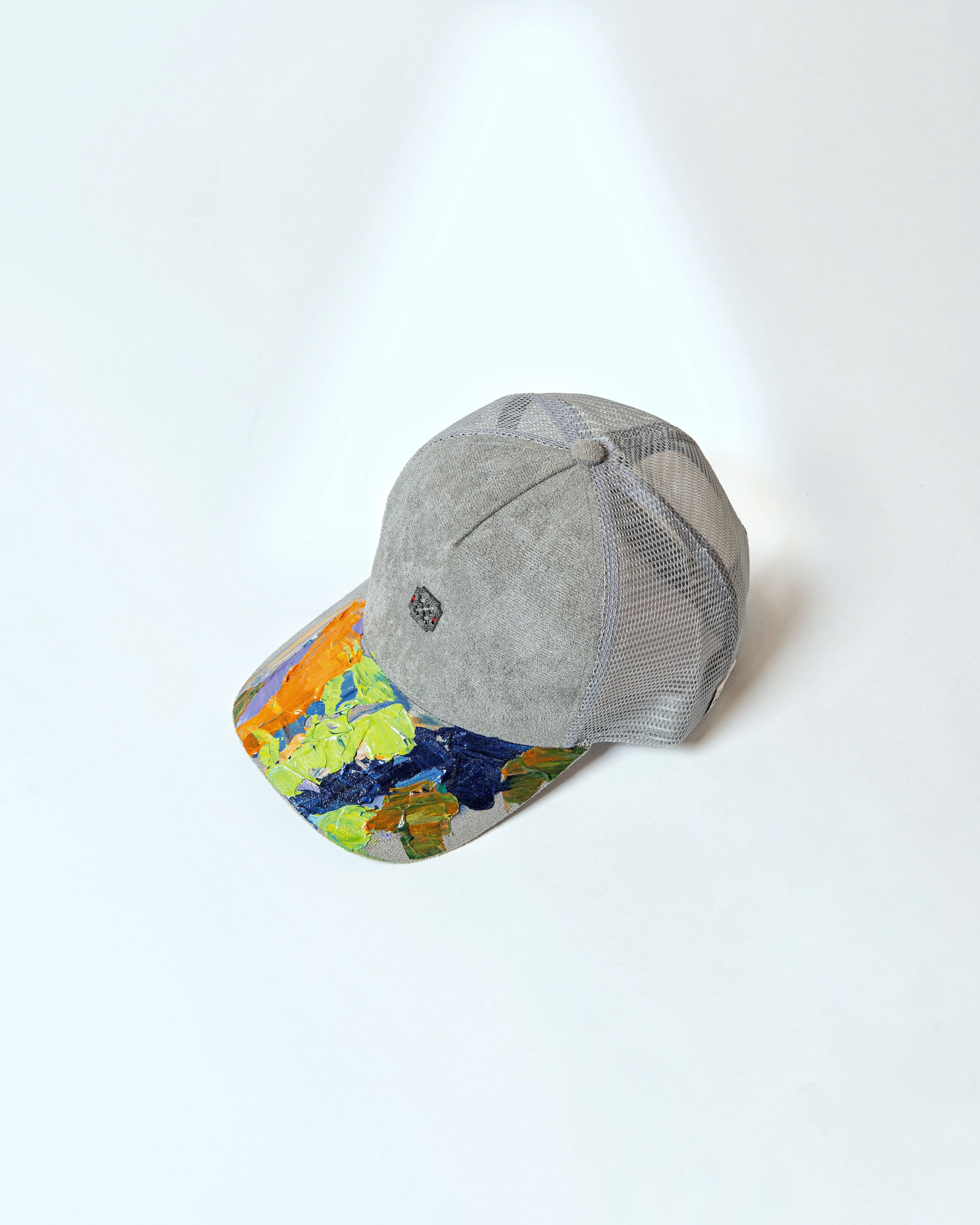 Grey Hand-Painted Caps