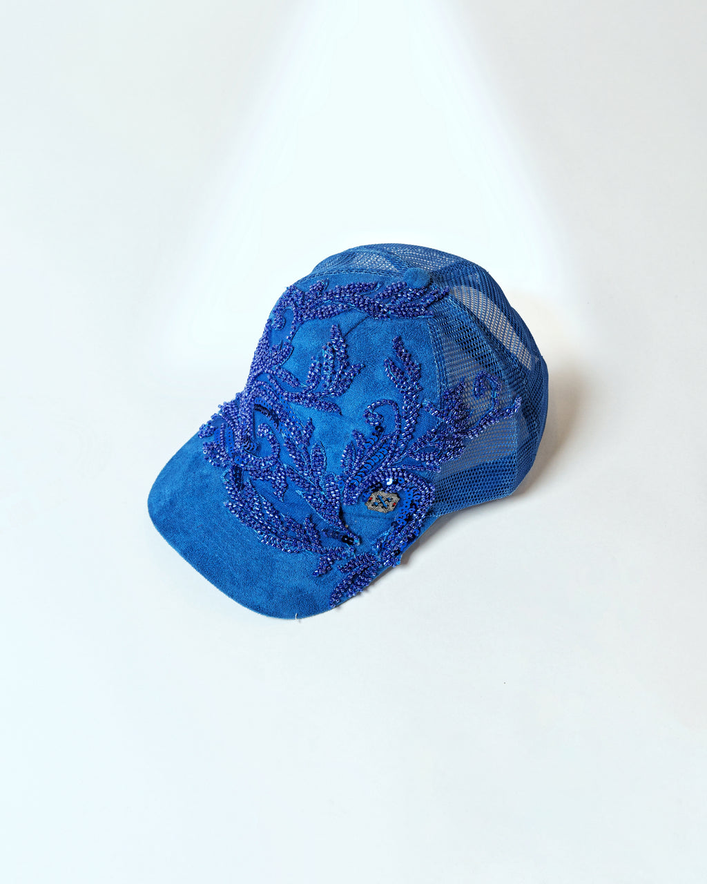 Blue Appliqué Caps