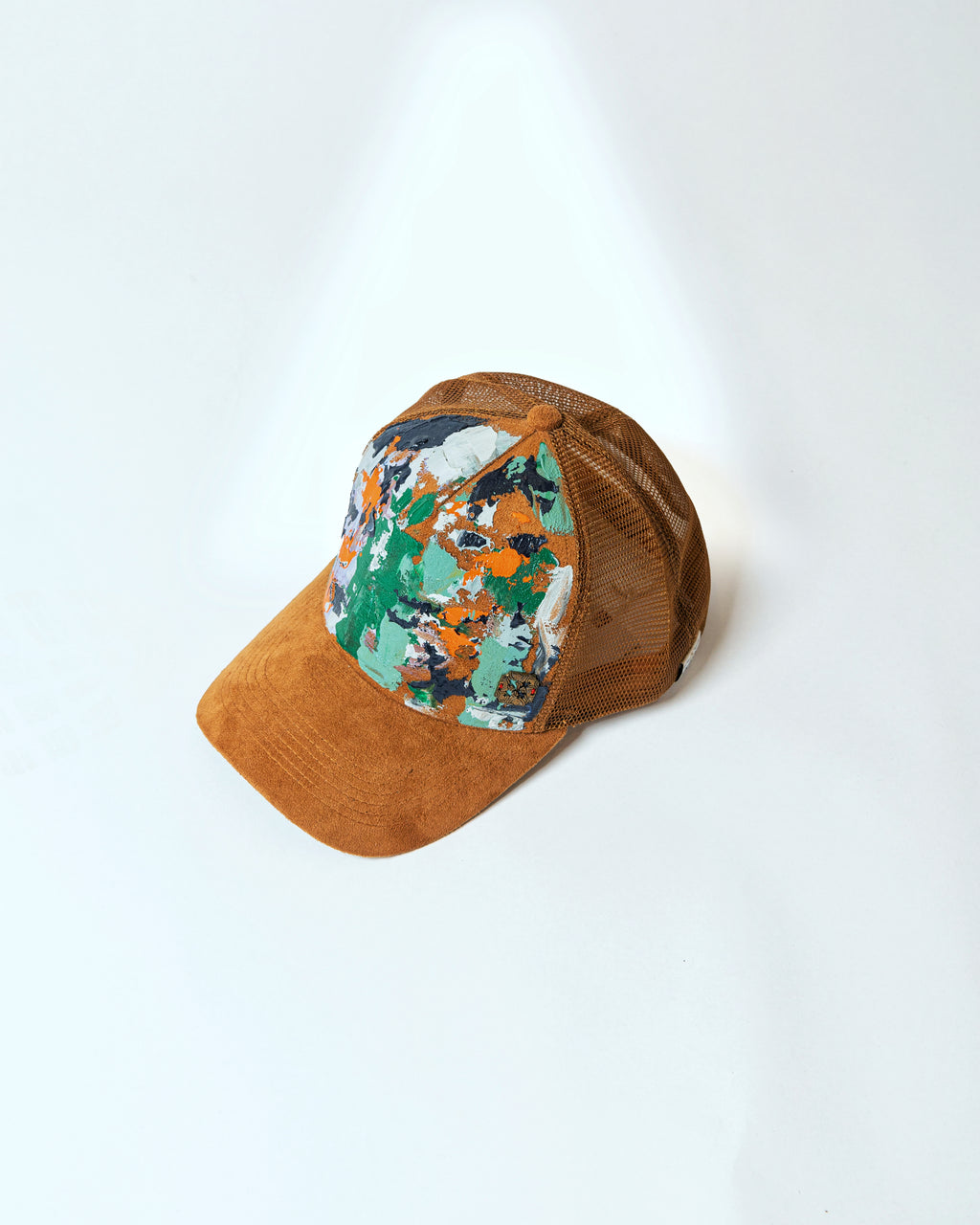 Brown Hand-Painted Cap