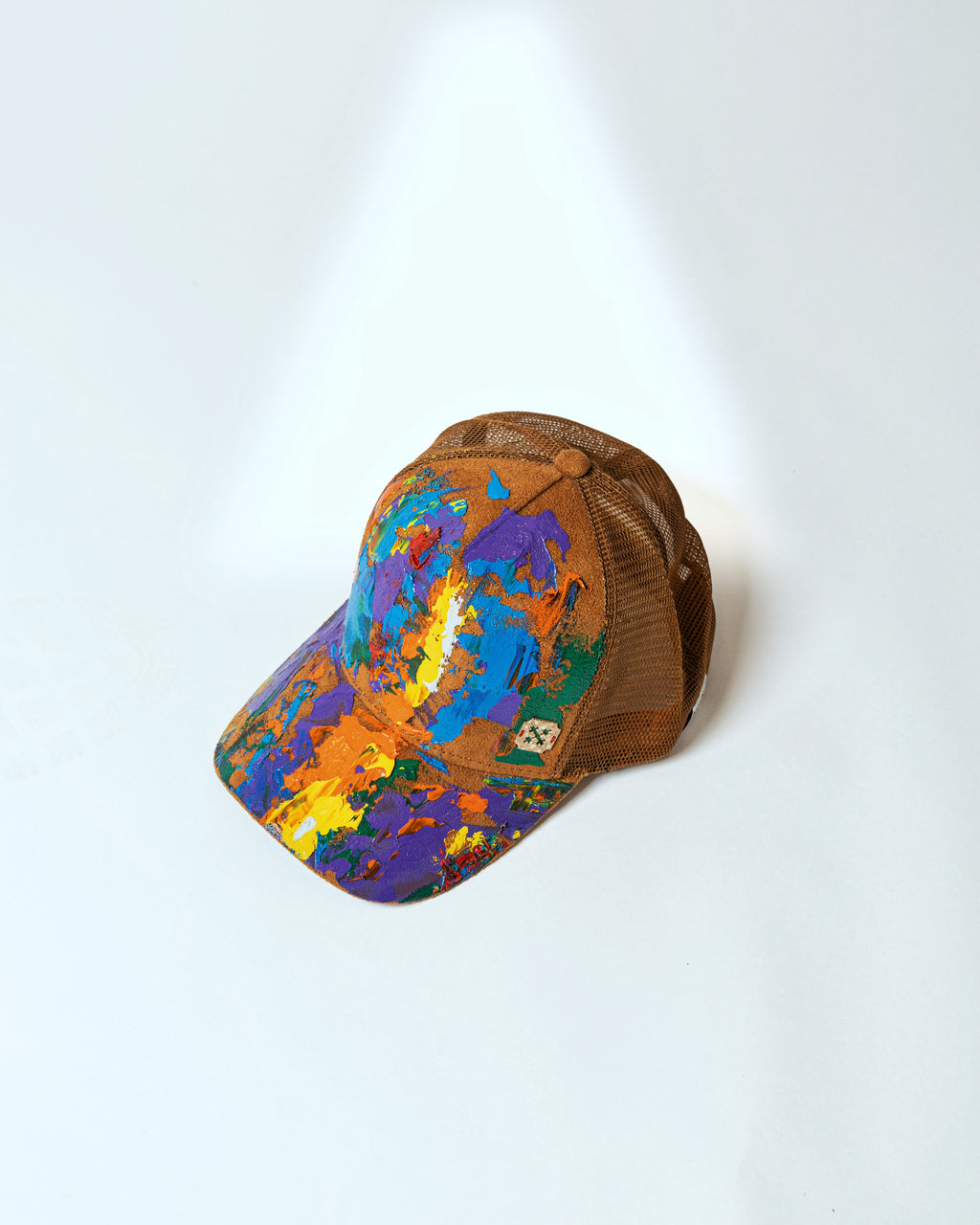 Brown Hand-Painted Cap
