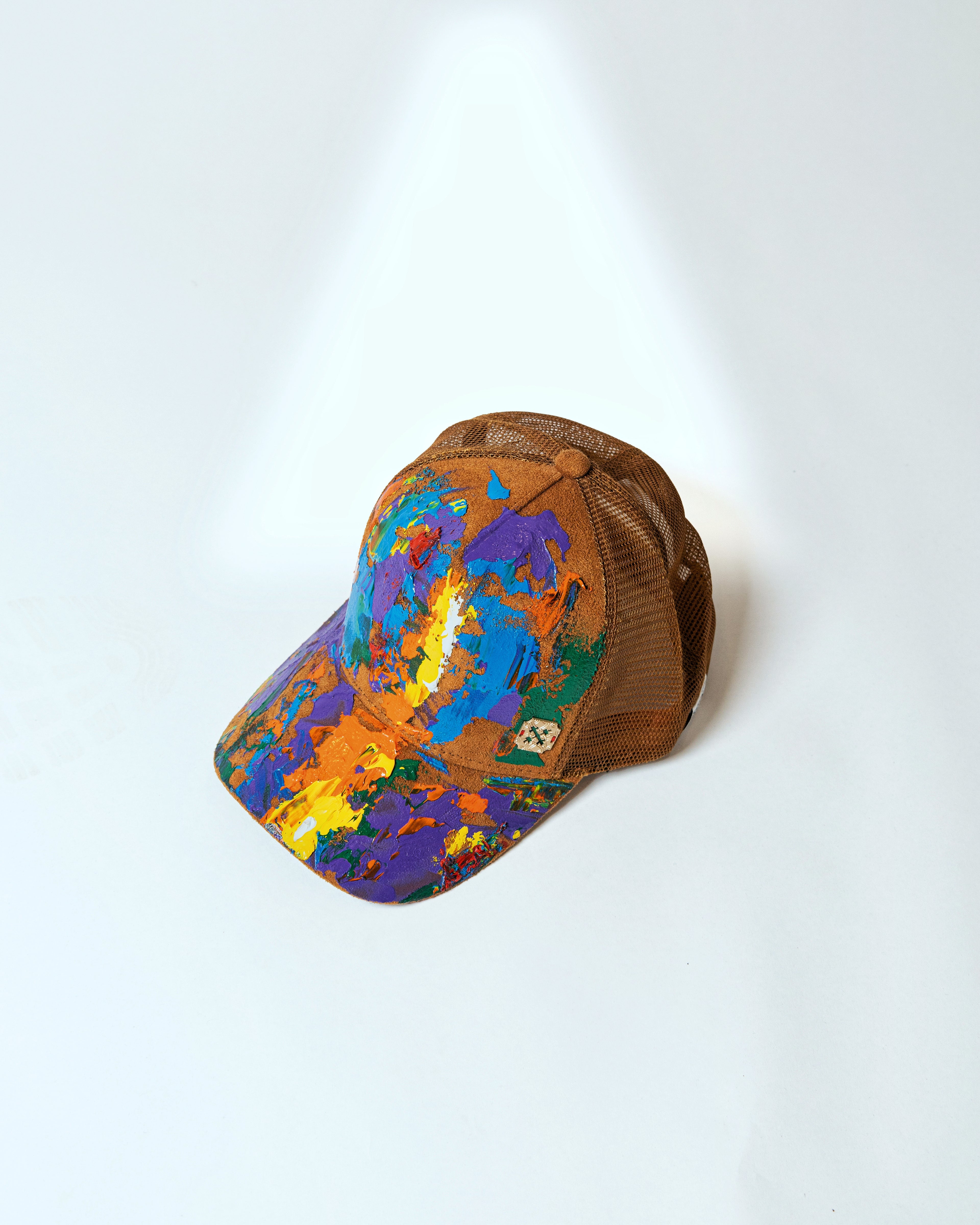Brown Hand-Painted Cap