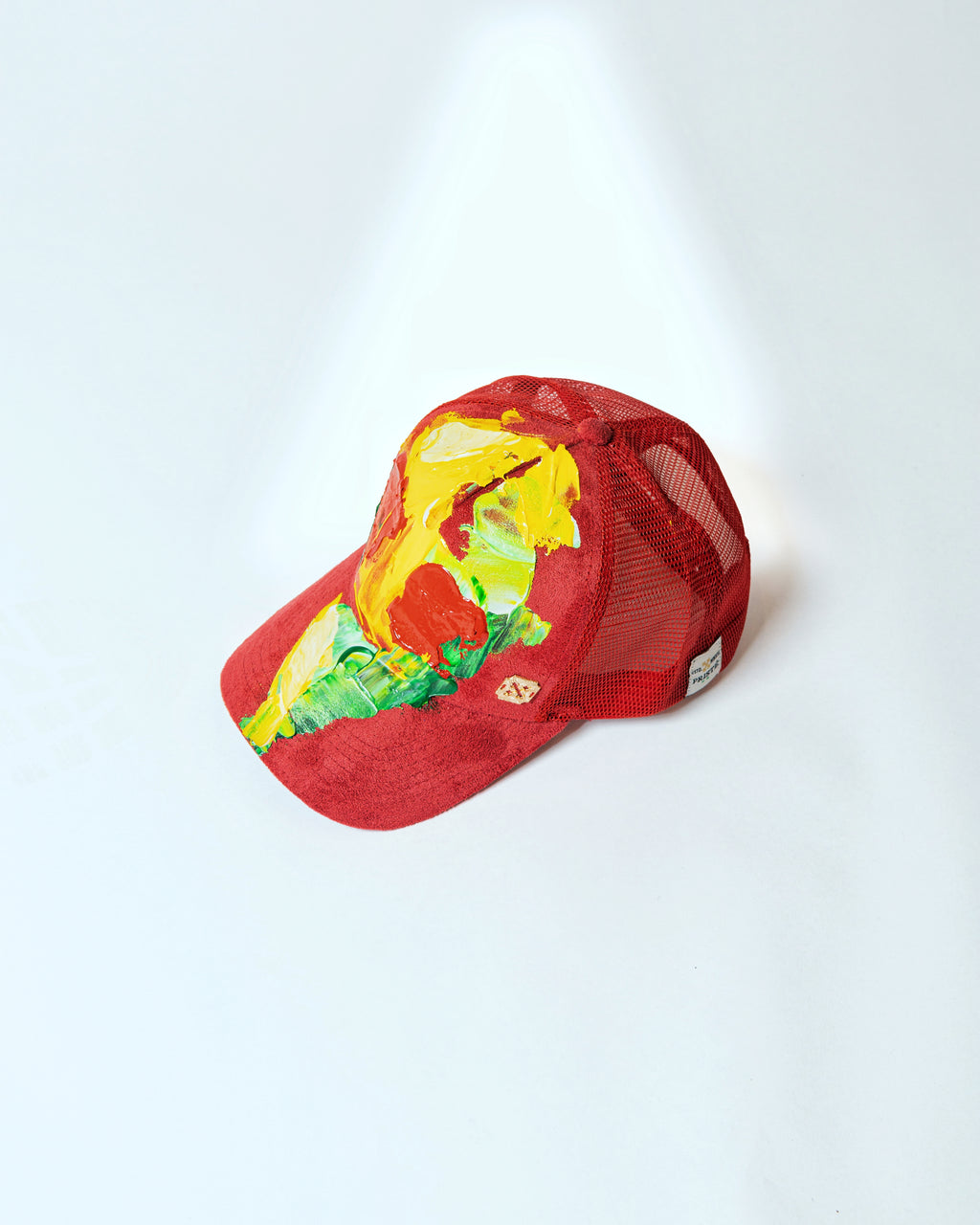 Red Hand-Painted Caps
