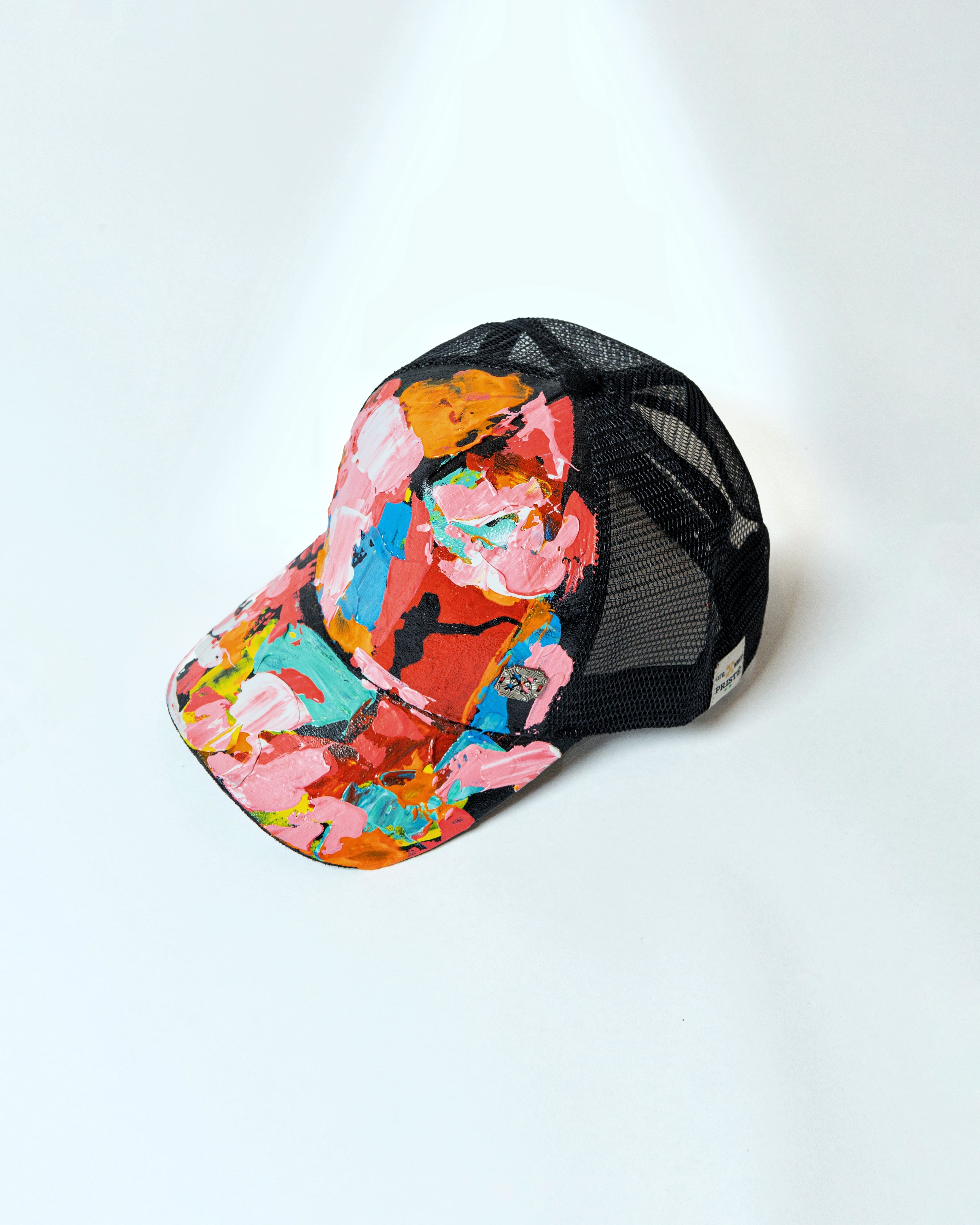 Black Hand-Painted Cap - BLPC01