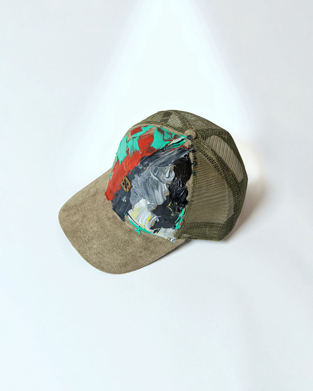 Army Green Hand-Painted Caps