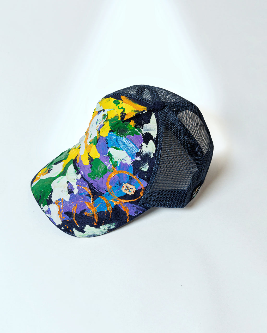 Navy Blue Hand-Painted Caps