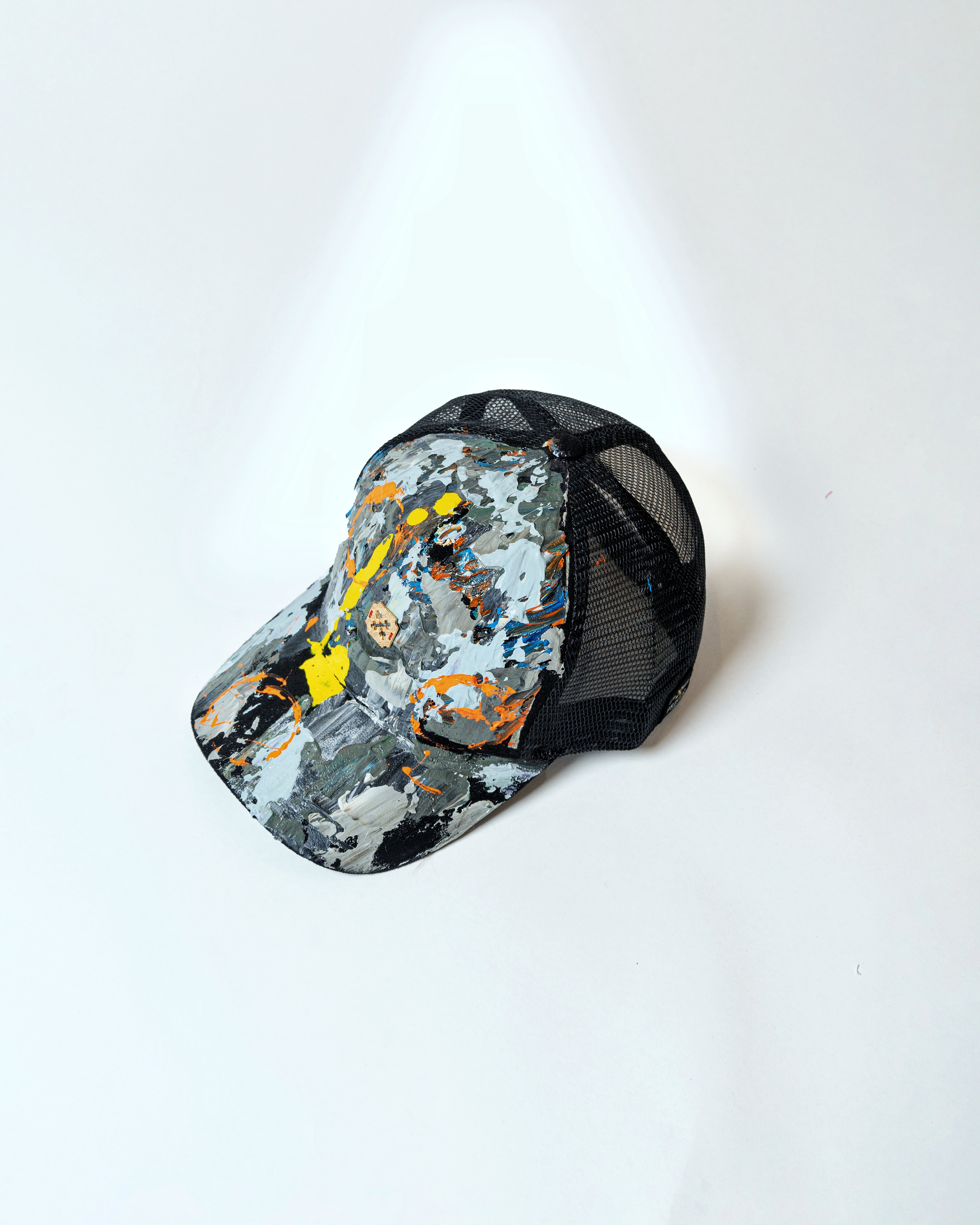 Black Hand-Painted Caps