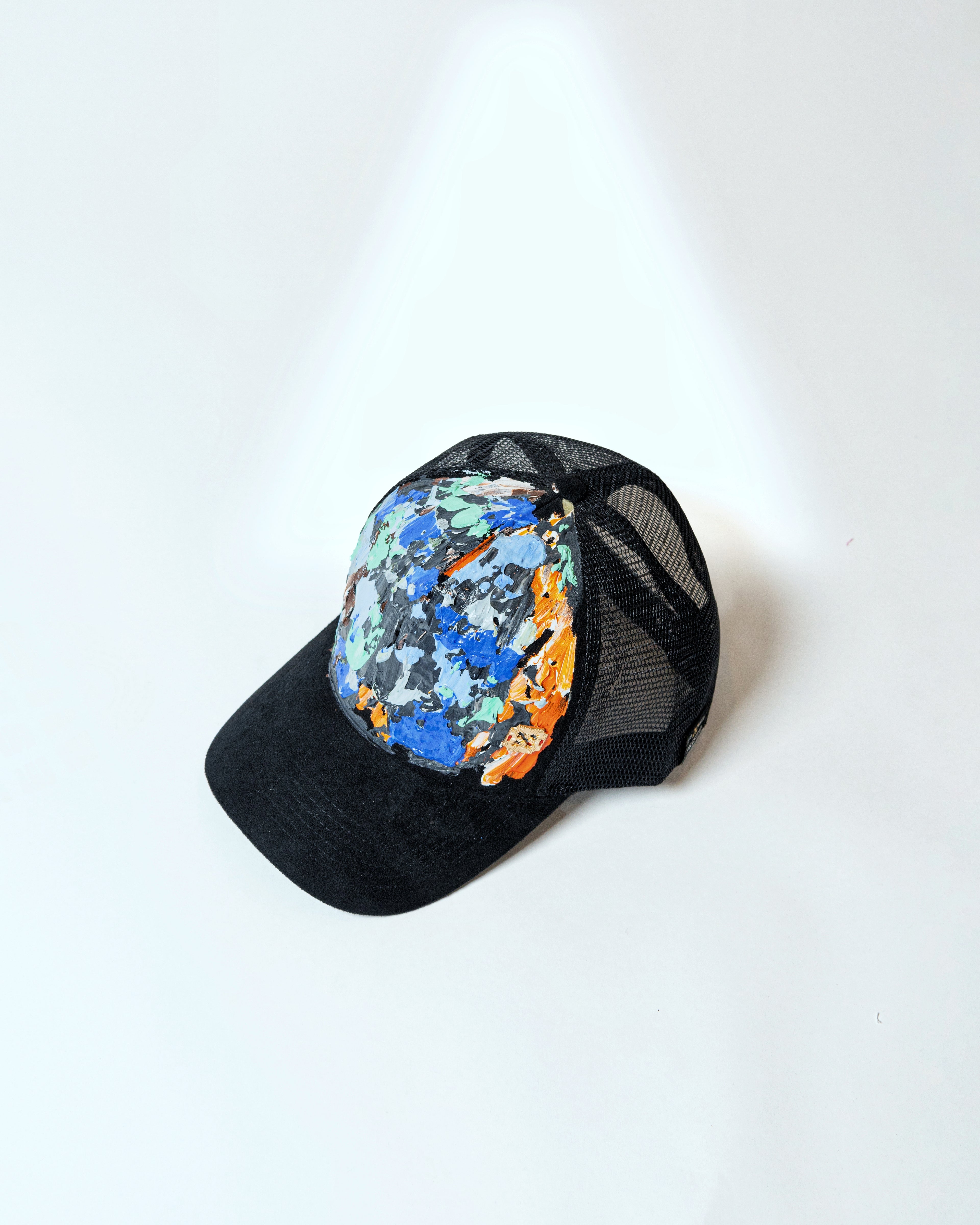 Black Hand-Painted Cap - BLPC03