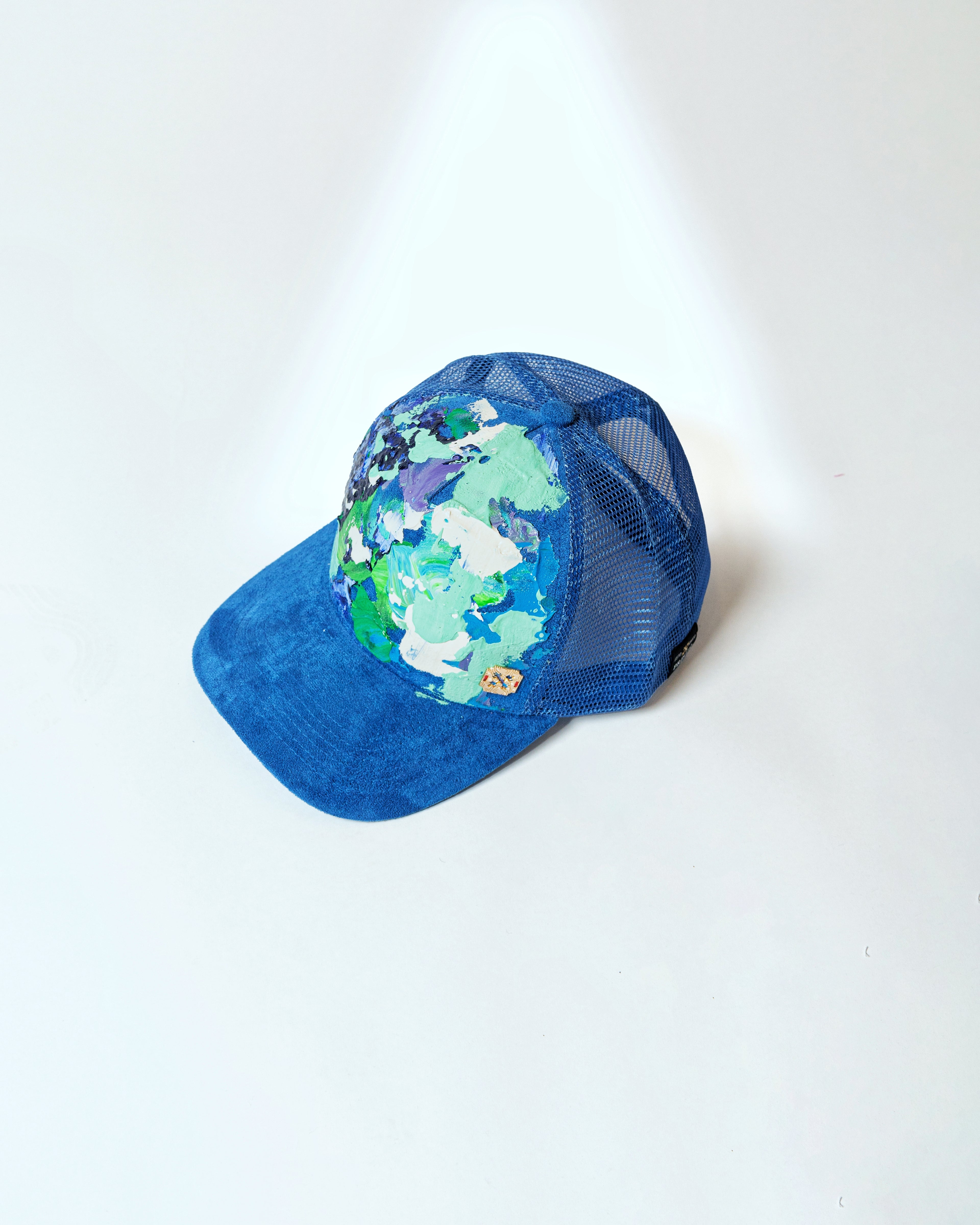 Blue Hand-Painted Caps