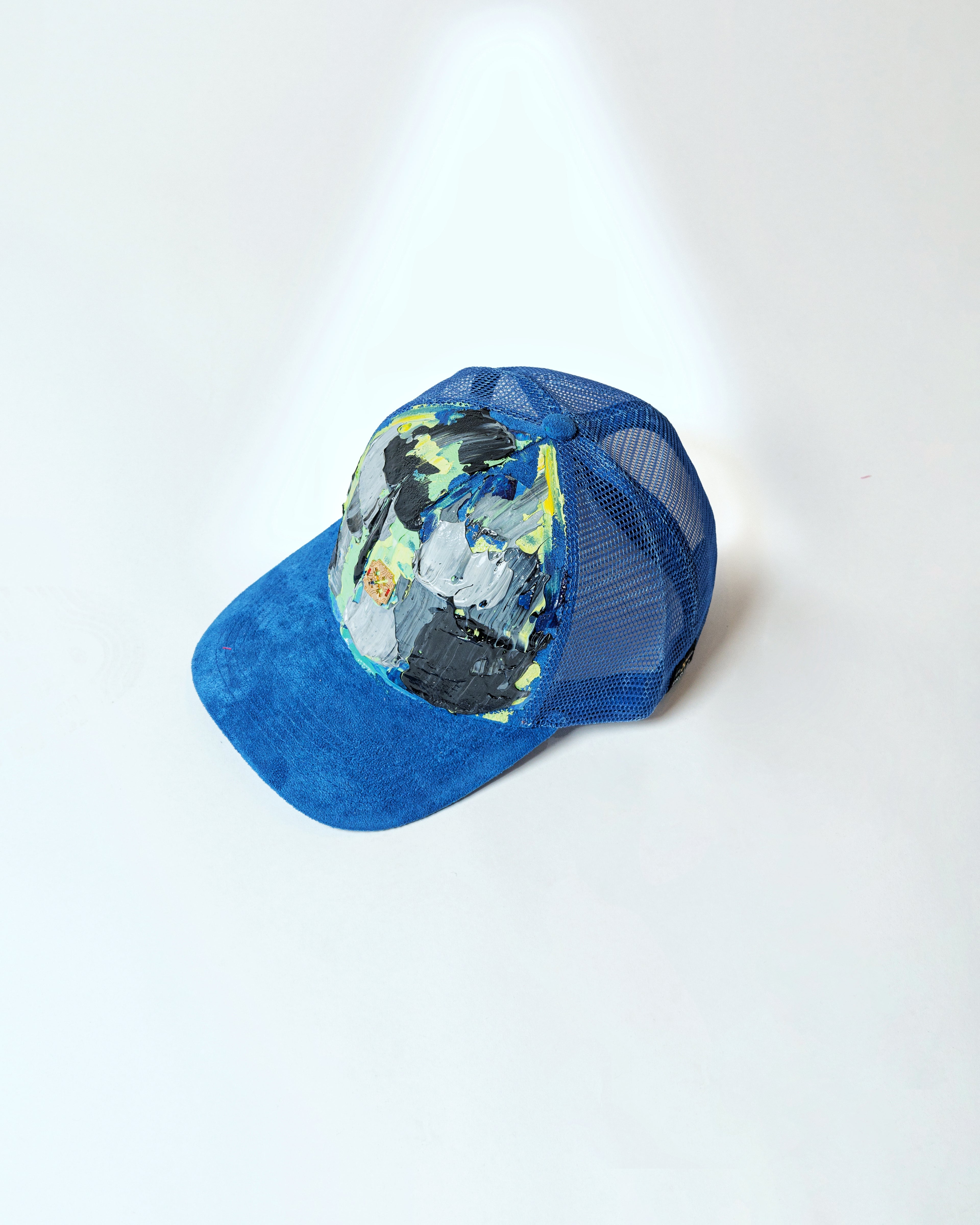 Blue Hand-Painted Caps