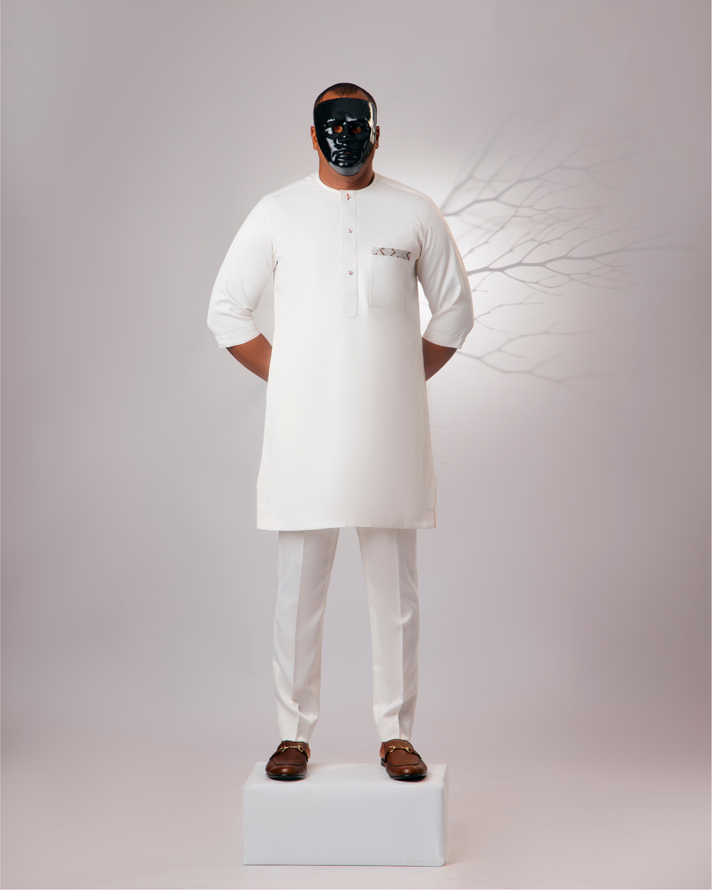 Chalk-White Kaftan