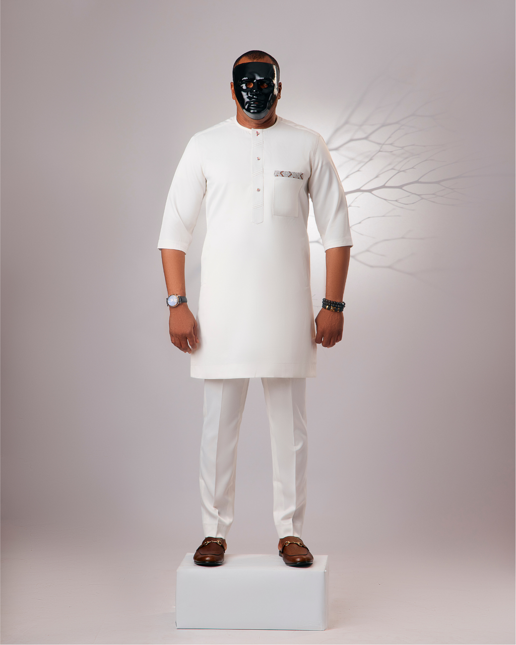 Chalk-White Kaftan