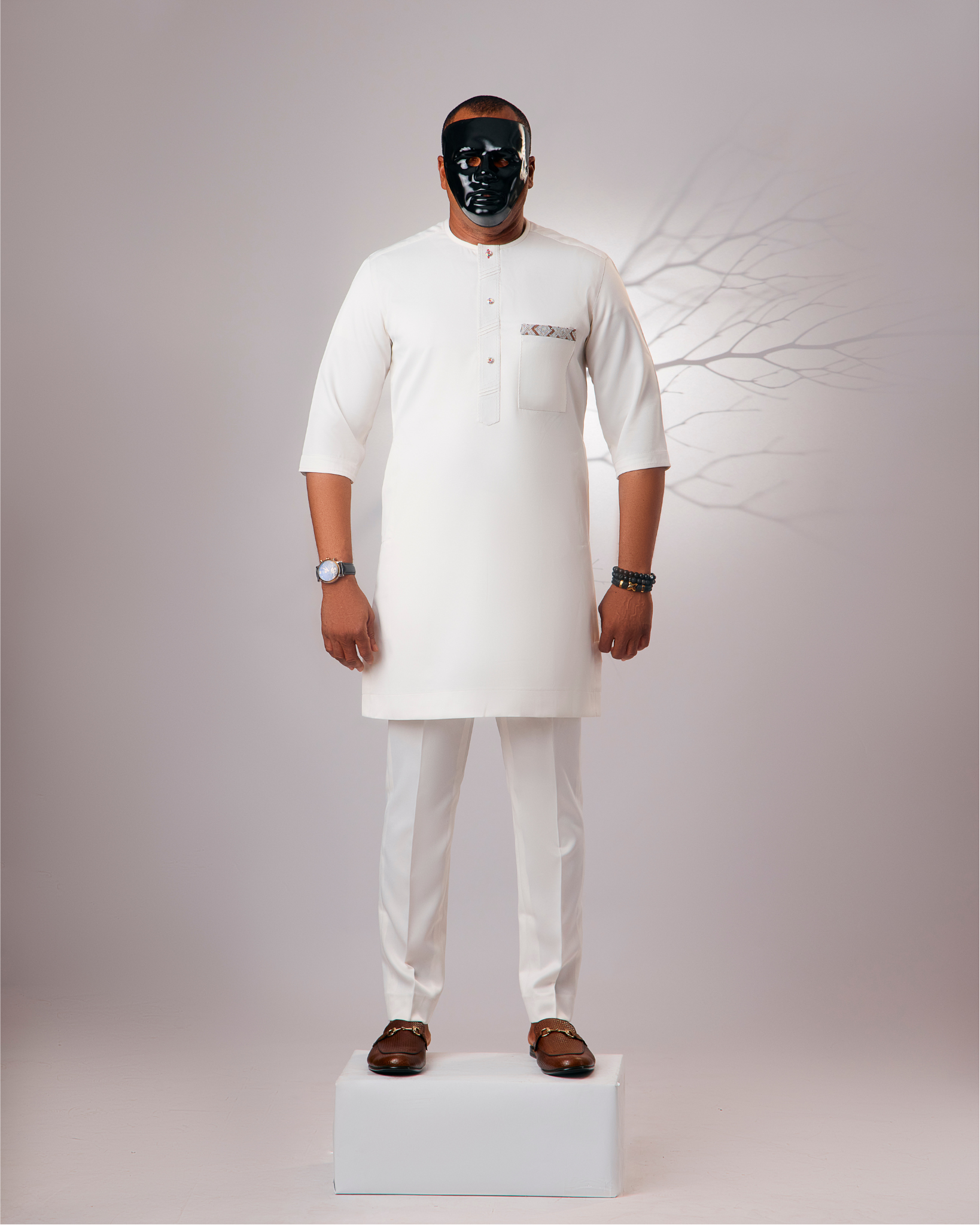 Chalk-White Kaftan