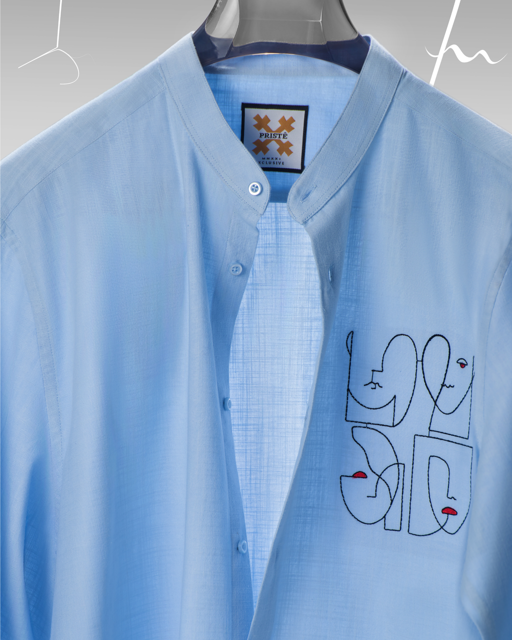 Blue Threaded Shirt