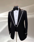 White Detailed’ Black Tuxedo (Single Breasted)