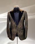 Bronze Patterned Damask Tuxedo (Single Breasted)