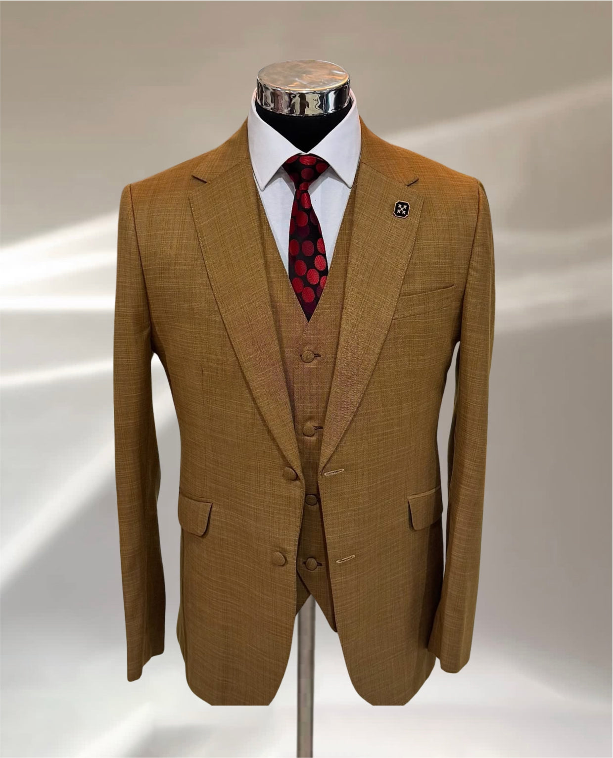 Beige Formal Suit (Single Breasted)