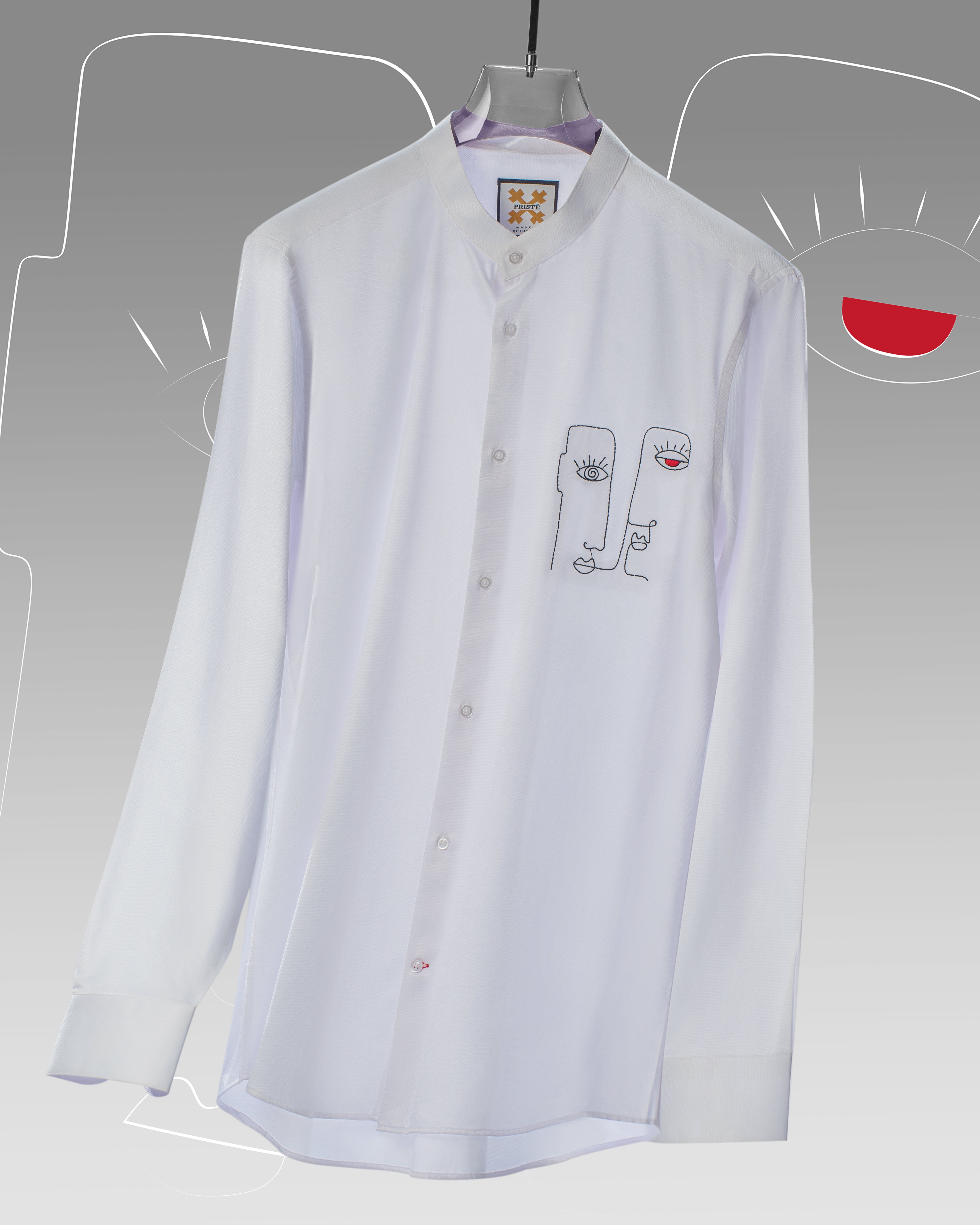 White Threaded Shirt