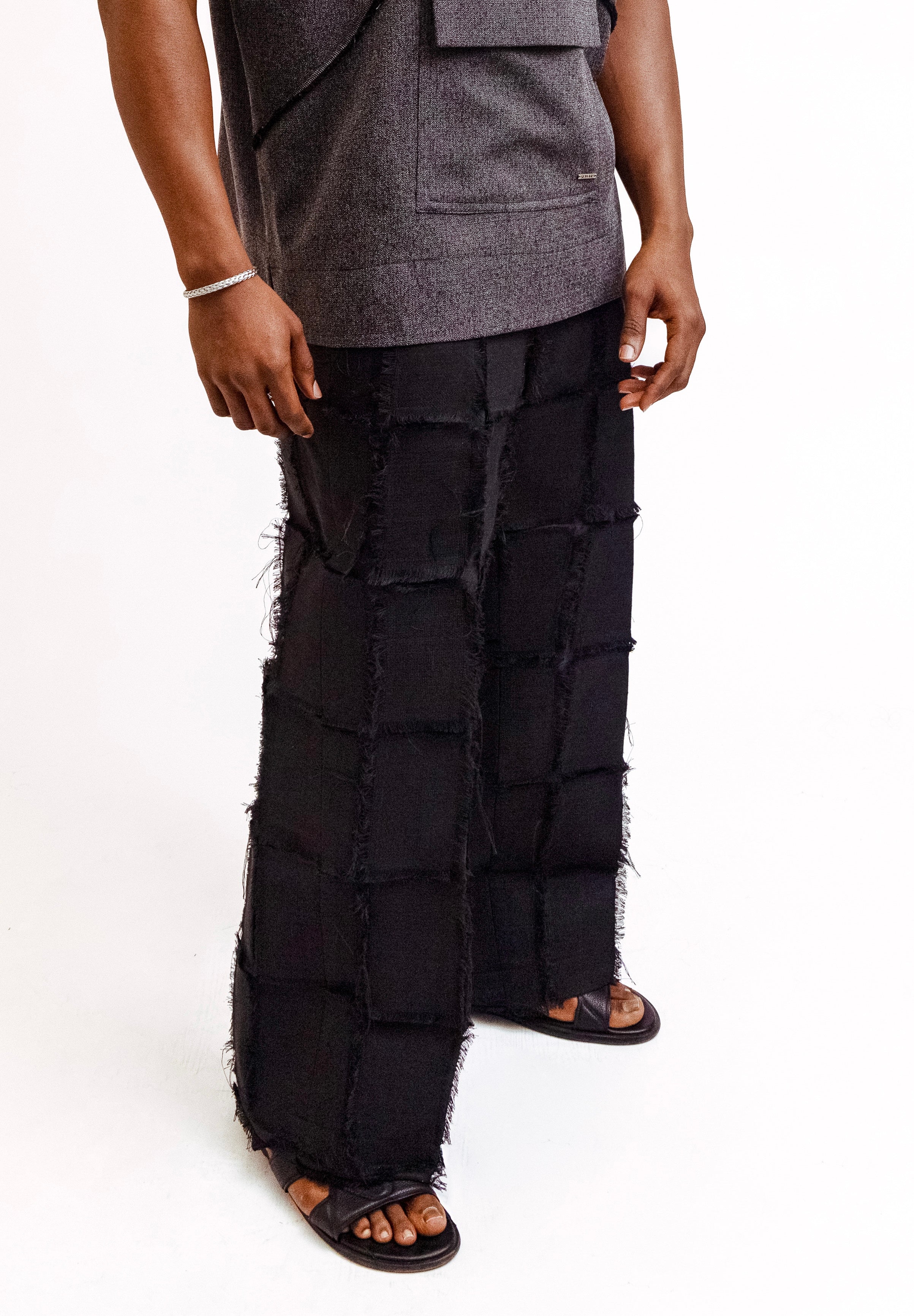 Black Jagged Pant