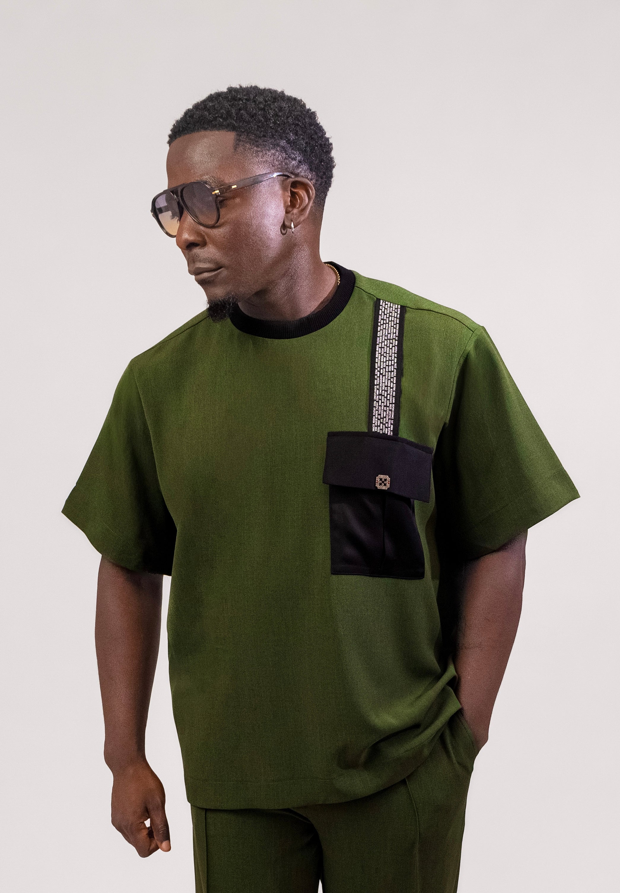 Green Georgette Shirt
