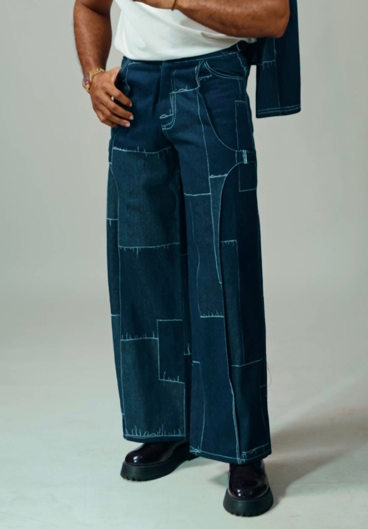 Denim Cargo Pants