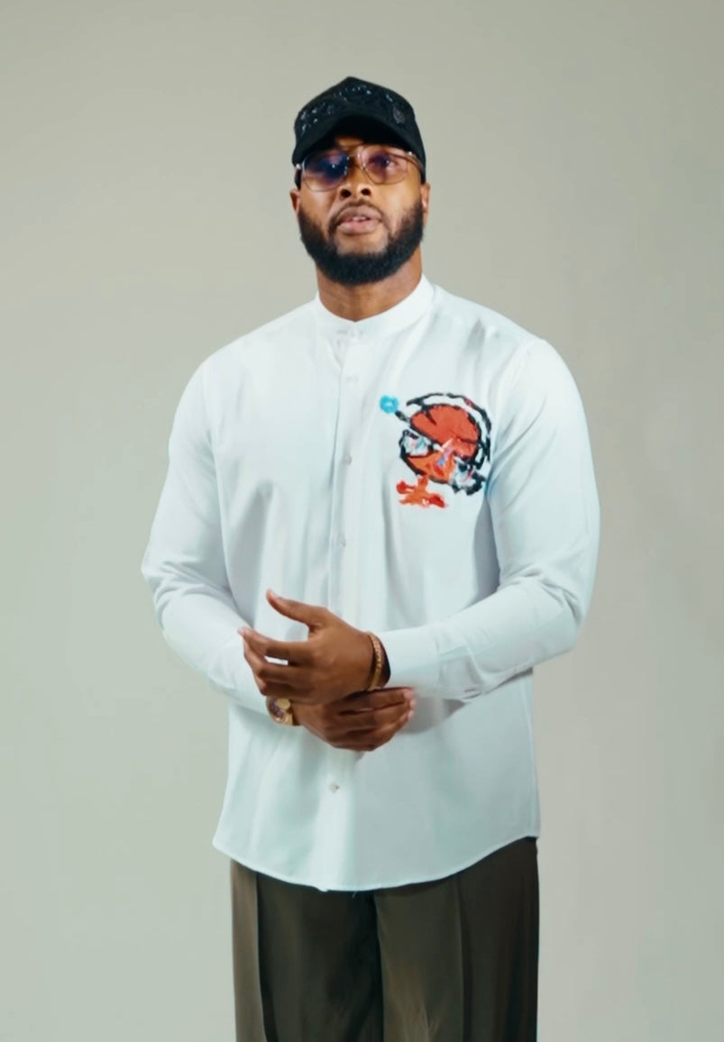 White Hand-Painted Shirt